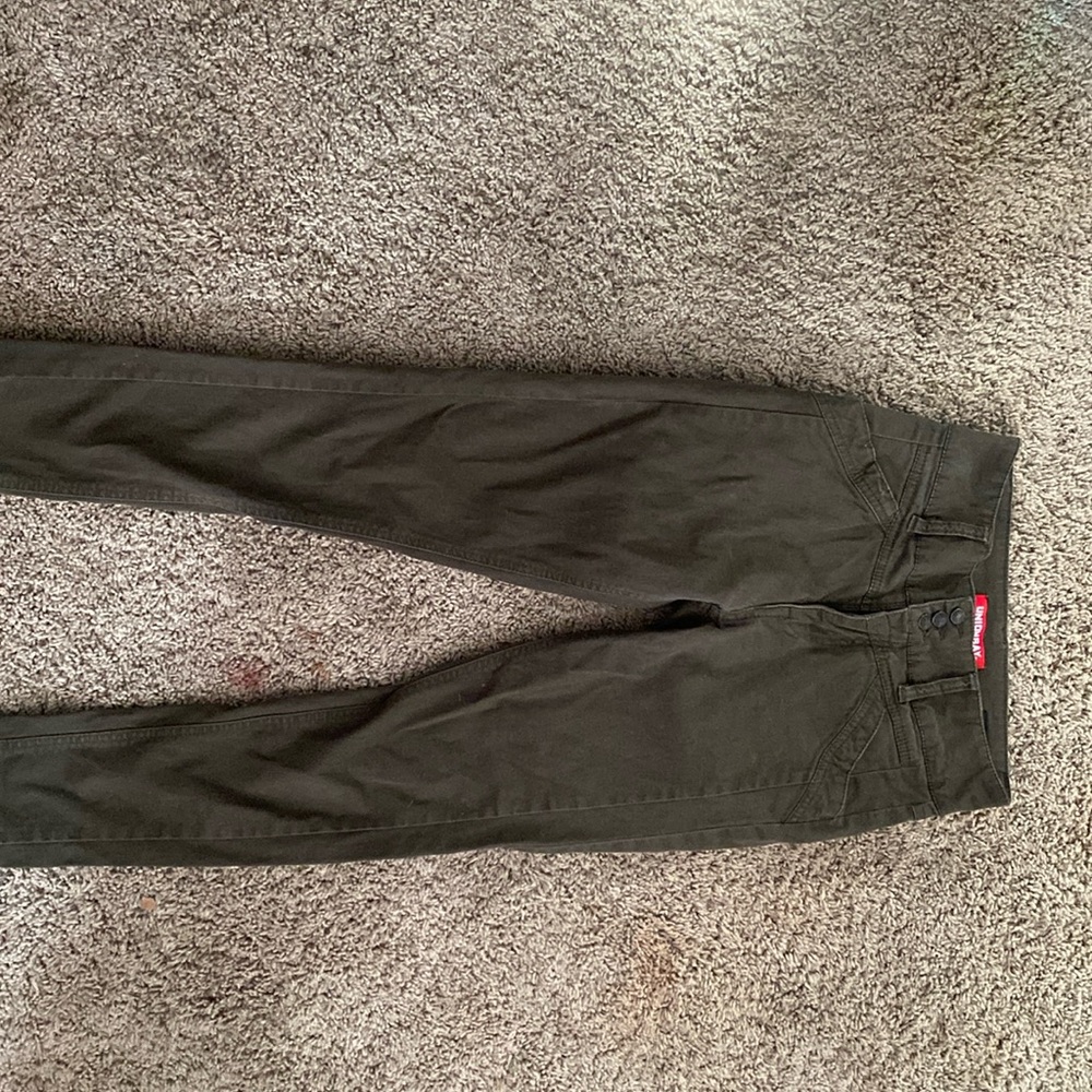 Long legged forest green jeans